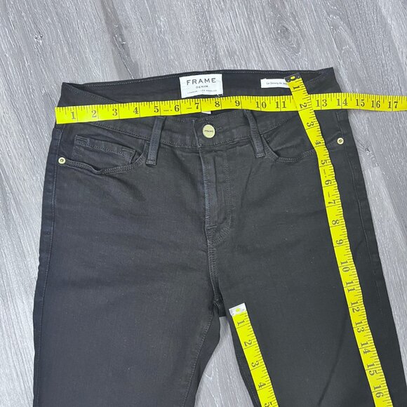 Frame Denim Le Skinny De Jeanne Unfinished Hem Sz 28 - Picture 13 of 14